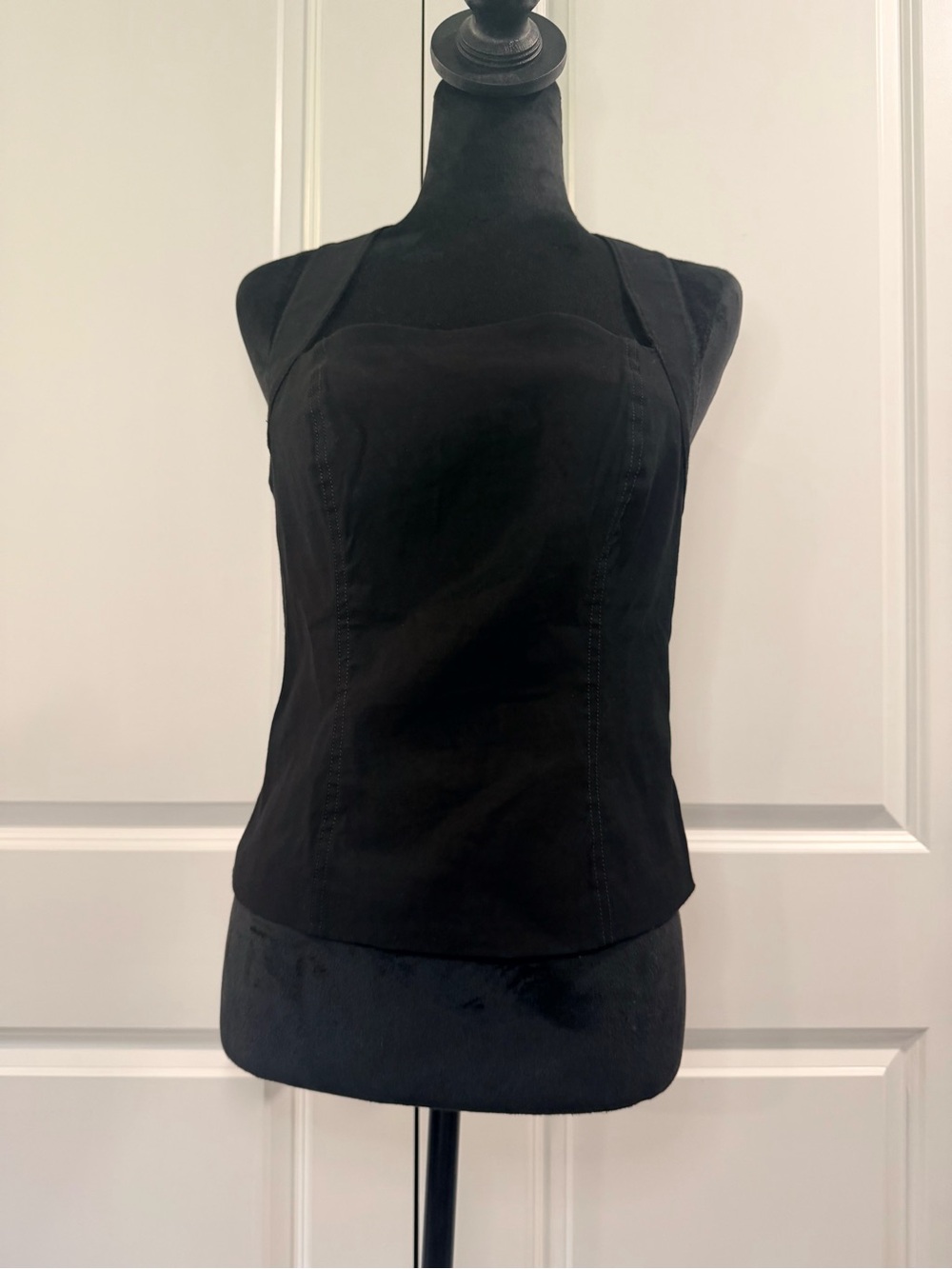 Anthropologie Maeve Black Structured Halter Top Size Small New With Tags - Picture 2 of 11